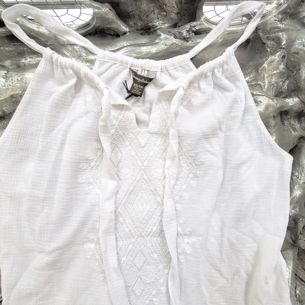 NWT TOMMY BAHAMA Coastview Gauze Halter Top - XS